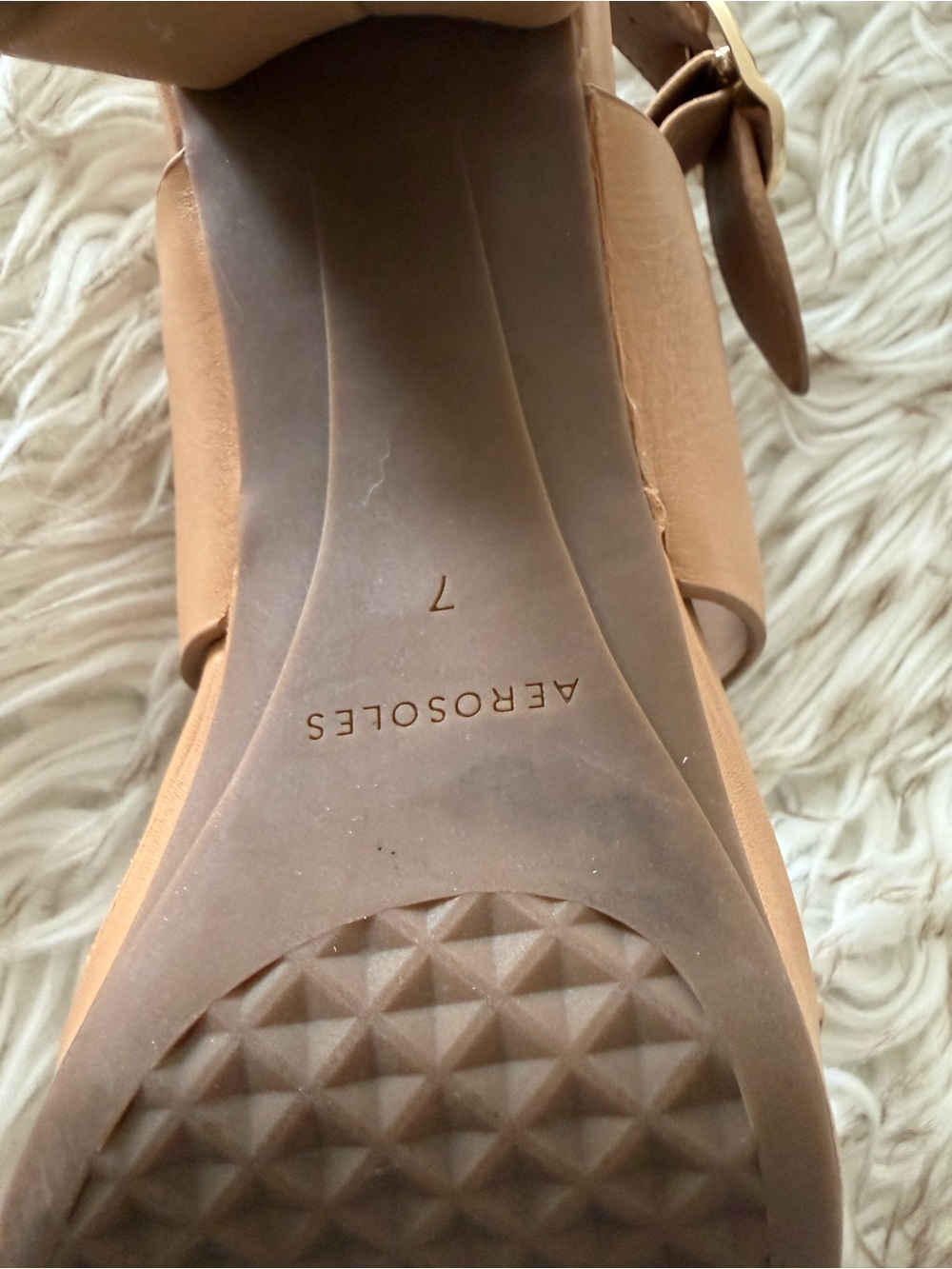 Camera Platform Sandal in Nude Leather - Picture 5 of 5